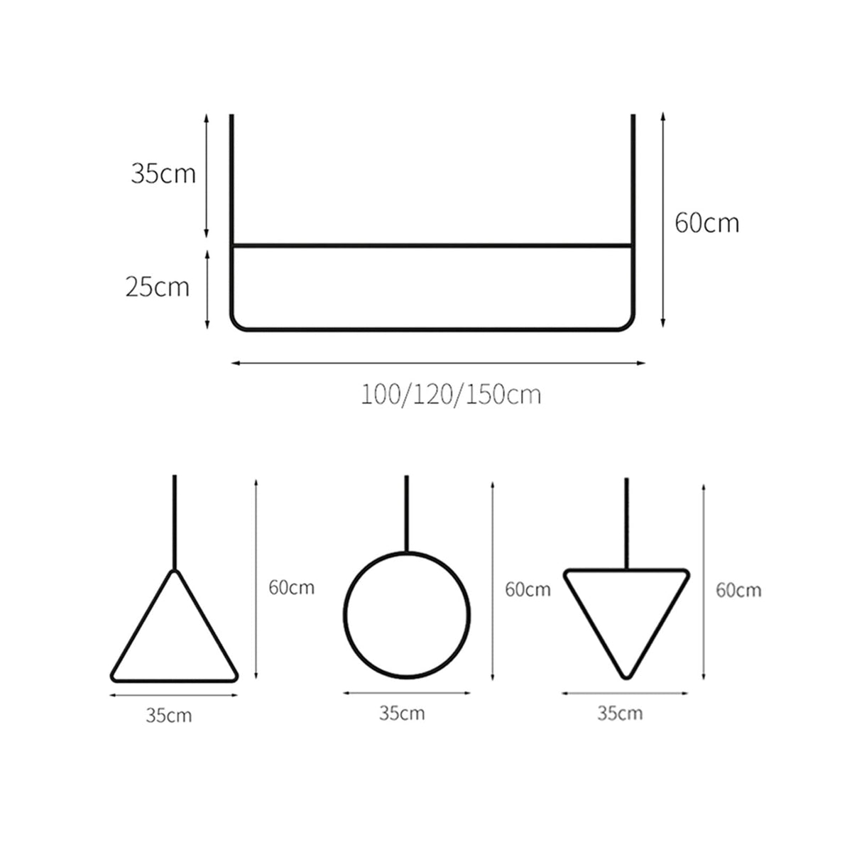 CUTPOIY Hanging Metal Clothing Display Rack, Metal Commercial Clothing Hanger Ceiling Hanger, U-Shaped Hanger Retail Store Clothing Clothes Rail, Used in Boutiques(120cm White U sd Bar Hanger)