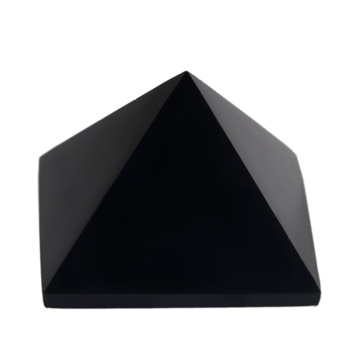 YWG Stone Black Obsidian 1.5" Pyramid Chakra Healing Crystal Reiki Stone Gemstone Radiation Deflection Home Decor Gift Decoration Crafts