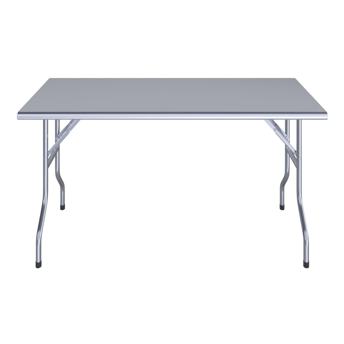 AmGood 24 in. x 60 in. Stainless Steel Open Base Folding Utility Table