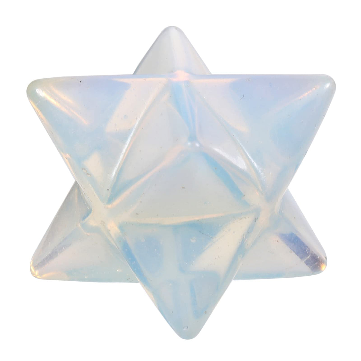 Loveliome Synthetic Opalite Merkaba Crystal Protection Sacred Meditation Energy Generator Healing Chakra Six-Pointed Star 1 Inch