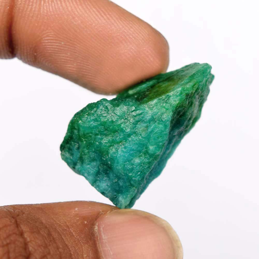 GEMHUB Natural Raw Emerald Green Gemstones for Jewelry Making 39.85 Carat Crystals and Healing Stones | Rough Emerald Gem Stones
