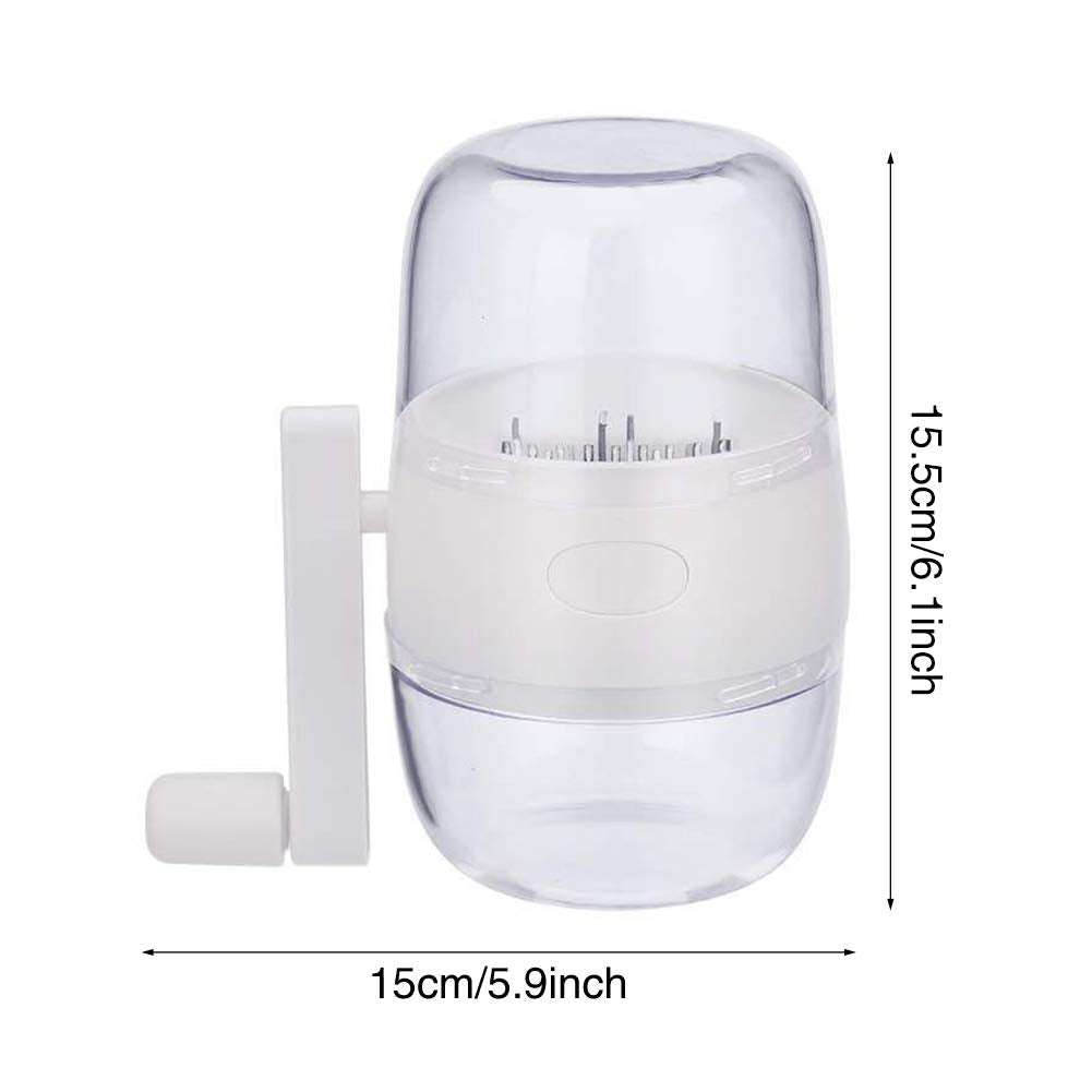 Manual Nut Grinder, Portable Nut Chopper Hand Crank for All Nuts Walnut Pecans, Food Chopper Garlic Cutter Hand Held Food Shredder Cutter Mincer Blender Kitchen Tool(Grey)