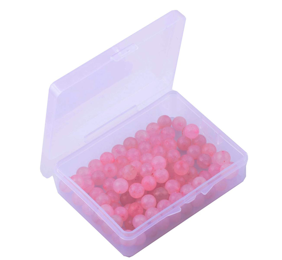 Natural Stone Beads 100pcs 10mm Rose Quartz Round Genuine Real Stone Beading Loose Gemstone Hole Size 1mm DIY Charm Smooth Beads for Bracelet Necklace Earrings Jewelry Making (Pink Rose Quartz, 10mm)