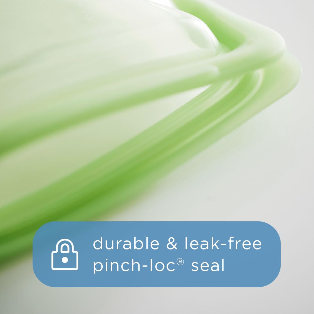 Stasher Silicone Reusable Storage Bag, Half Gallon Bag, Reusable Freezer Bags, Microwave, Dishwasher, Oven Safe, Sous Vide, Premium Lunch Container, Eco Friendly, Food Storage Bags, 64 oz, Aqua