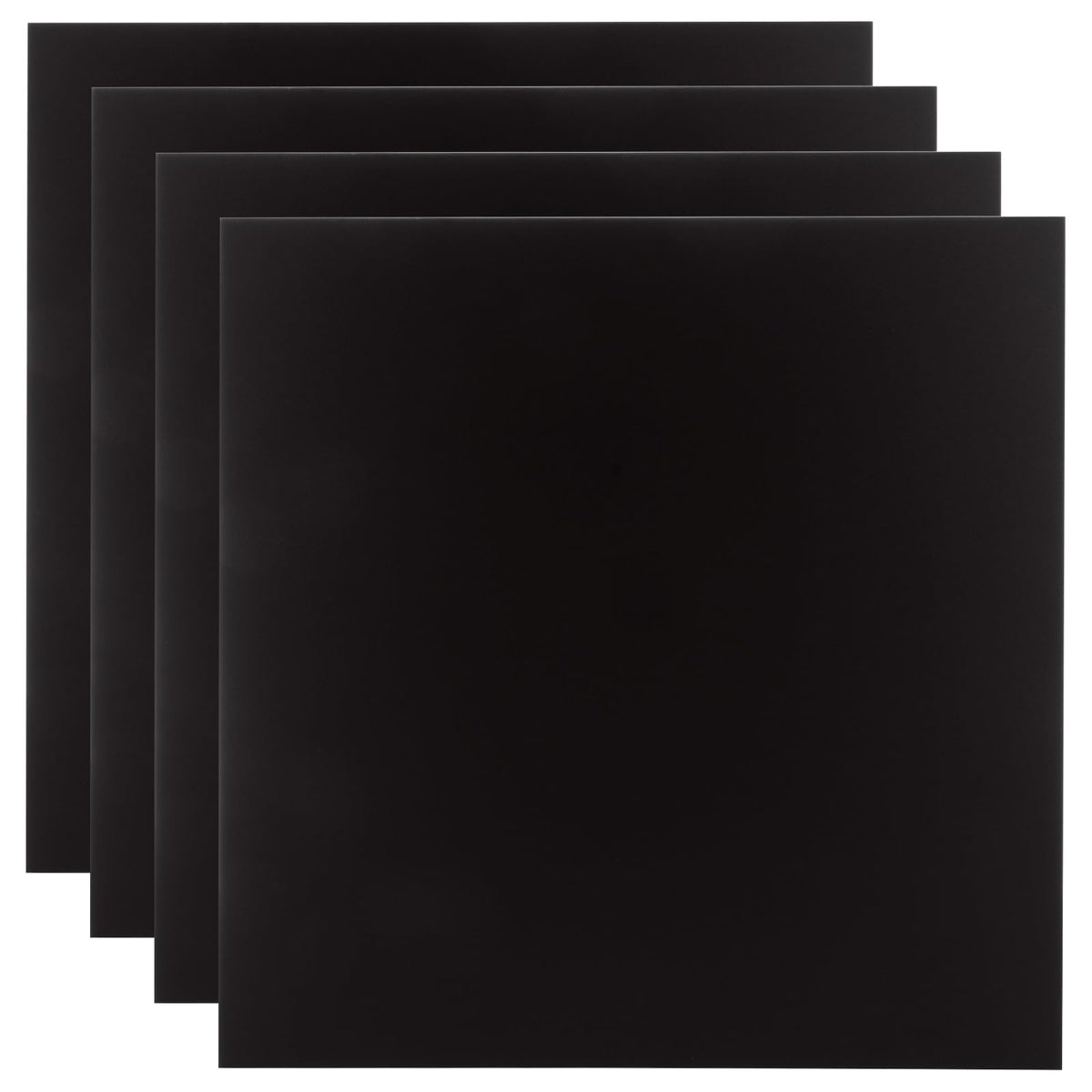 LOYORTY 4PCS 12 x 12 x 1/32 (0.04”) Inch Anodized Aluminum Sheet, Black Aluminum Engraving Blanks, 0.8MM Thin Metal Plates for Laser Engraving, Crafting, DIY, House Decoration