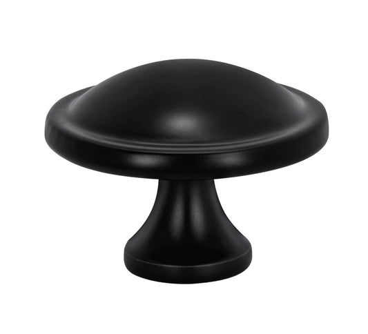 Banqin 10 Pack Cabinet Knobs Black Round Mushroom Hardware Cabinet Knob for Dresser Drawer Diameter 1-1/2 Inch