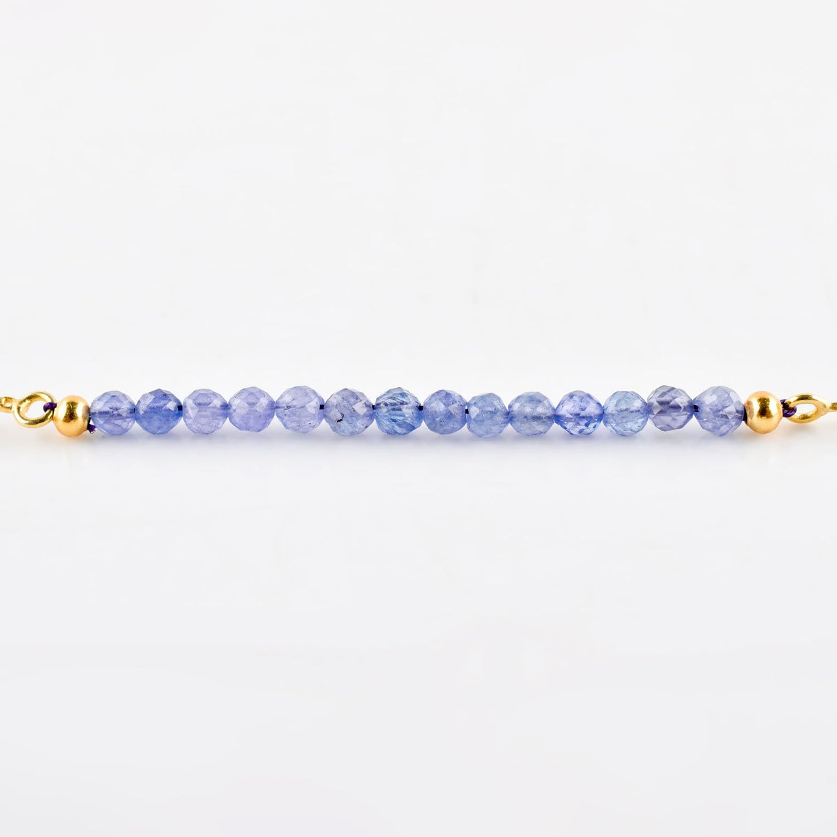 InfinityGemsArt Tanzanite Bracelets For Women, December Birthstone, Blue Beaded Stone Bolo Slider Crystals Gemstones Boho Jewelry, 14K Gold Plated Adjustable Chain, Valentines Day Gifts For Her