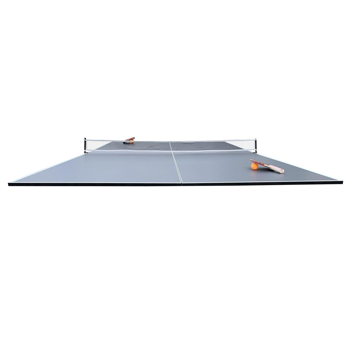 RACK Virgo Table Tennis Conversion Top for Billiard/Pool Table (Gray) – Full-Size 4-Piece Folding Ping Pong Table, Pool Table Tennis Top, Foldable Table Tennis Table