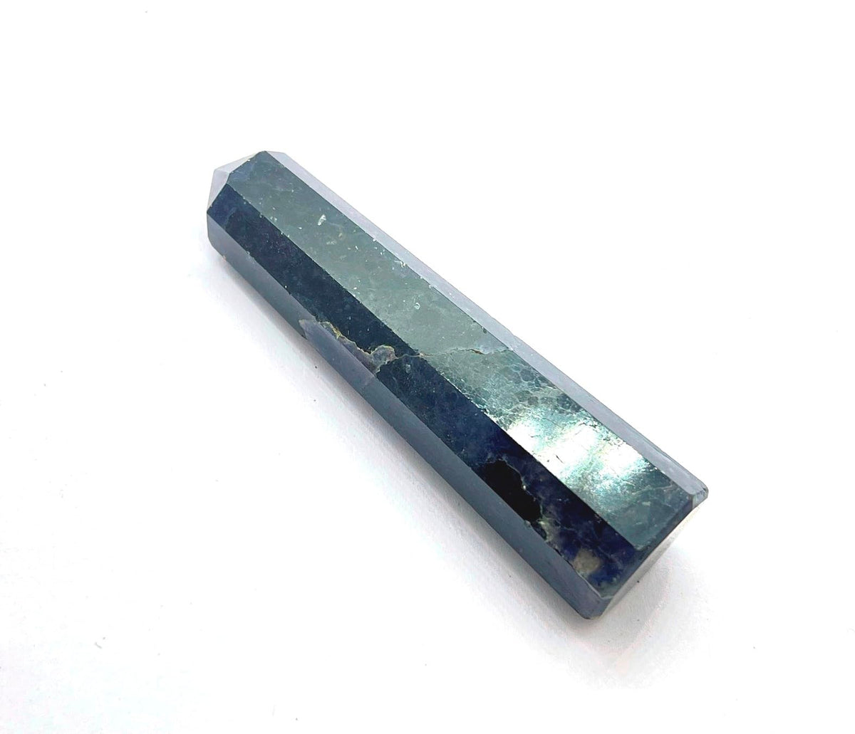WholesaleGemShop 3 Inch (70 mm) Gemstones IOLITE Obelisk Tower Jumbo Facet Aura Rock Crystal Natural Polished Earth Wand Spirit
