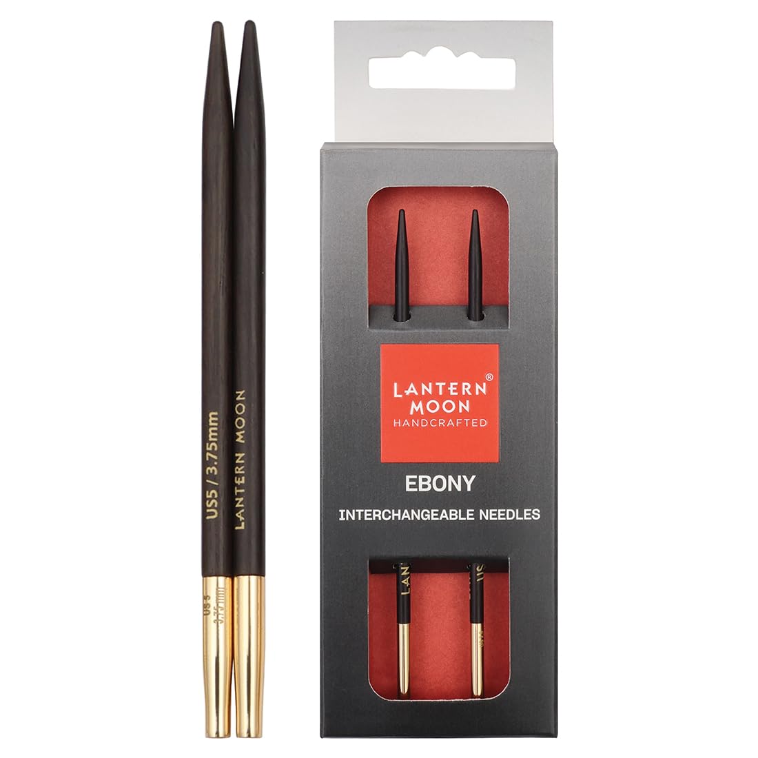 Lantern Moon Ebony Wood Interchangeable Circular Knitting Needles 4" (10cm) | US Size 5 (3.75mm)