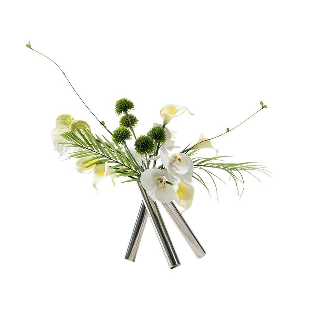 SABALON Simulation Tree Potted Plant Light Luxury Creative Round Tube Simulation Flower Art Decoration Sample Room Living Room Porch Flower Arrangement Simple Decoration Artificial Bonsai Tree