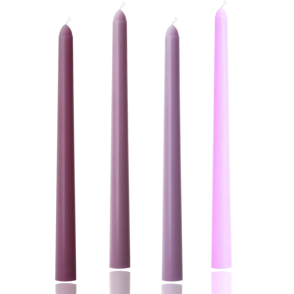 10 inch Purple GradientTaper Candles,Set of 4 Tapered Candle, Tall Candlesticks,Conical Stick Candles,Smokeless,for Home Dinner, Party, Wedding, Halloween, Christmas (Purple Series, 10inch)