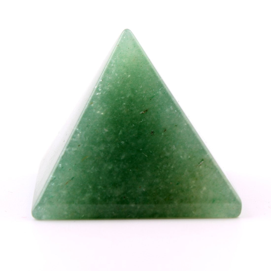 YWG Stone Green aventurine 1.5inch Natural Pyramid Carved Chakra Healing Crystal Reiki Stone Top Quality Gemstone Radiation Deflection Home Decor Gift Decoration Crafts (Green aventurine)
