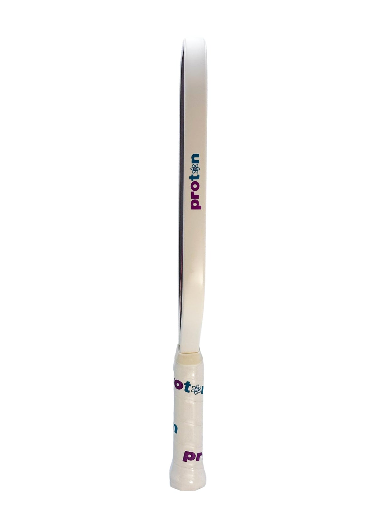 Proton Series Three Raw Carbon Pickleball Paddle - Elongated 16.5" Length, 15mm Honeycomb Core, 8.2oz Lightweight for Spin, Control & Power (Cream)