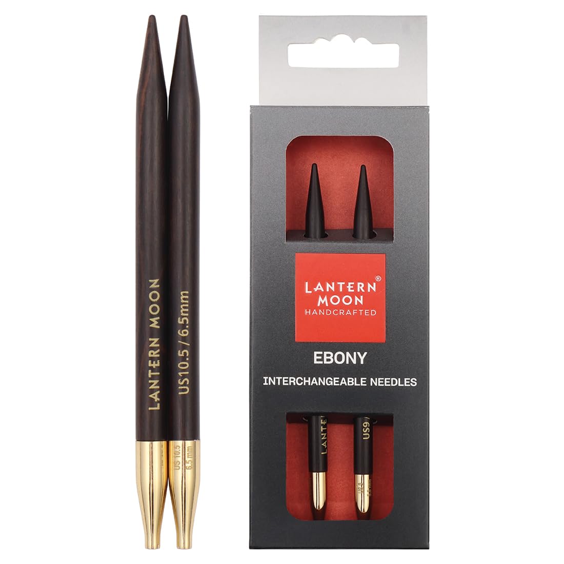 Lantern Moon Ebony Wood Interchangeable Circular Knitting Needles 5" (13cm) | US Size 10.5 (6.5mm)