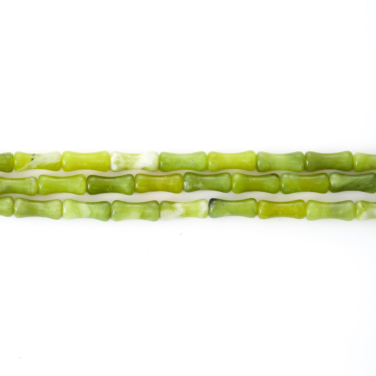 5x12mm Natural Green Jade Stone Bamboo Shape Gem Healing Energy Loose Spacer Beads for DIY Necklace Bracelet Earring