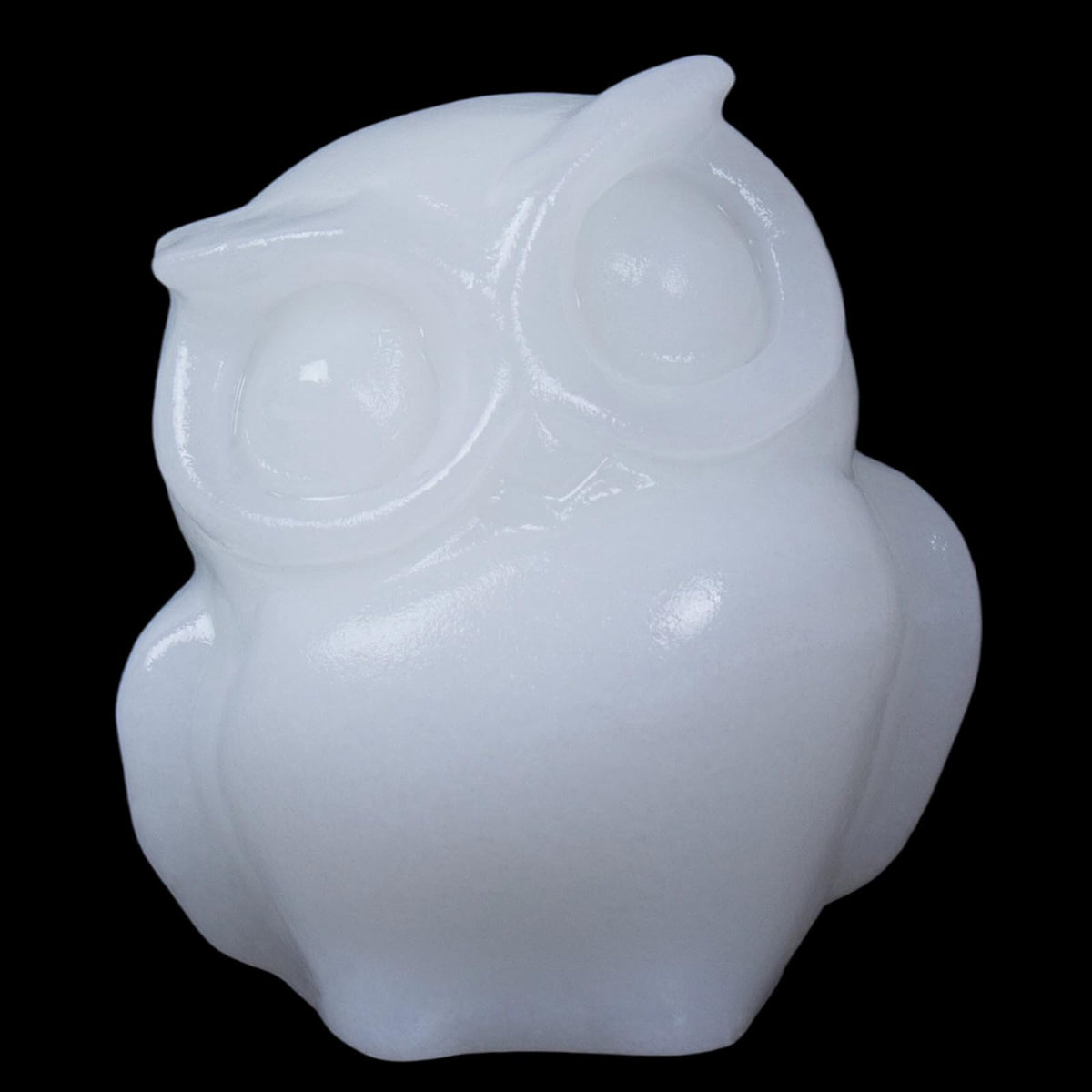 QLRSUXN 2 Inch Owl Figurine Handcrafted,White Jade Healing Crystal Animal Sculpture,Home Decor Unique Gift for Collectors,Crystal Artwork Nature Lovers Birthday Anniversary Present Spiritual Gift