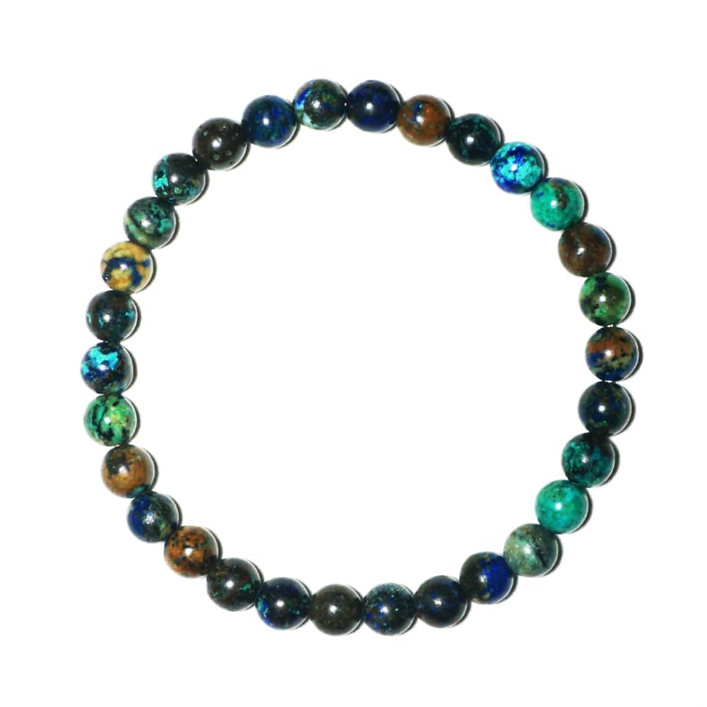Genuine 6mm Azurite Bracelet - Handmade Natural Blue Crystal Beads Jewelry with Soothing Energy for Women & Men