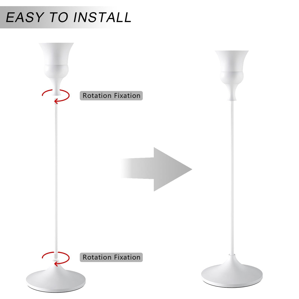 Showin Candlestick Holders White, 3 Packs Taper Candle Holder for Candlesticks, Candle Sticks Holder Decor for Home Decor
