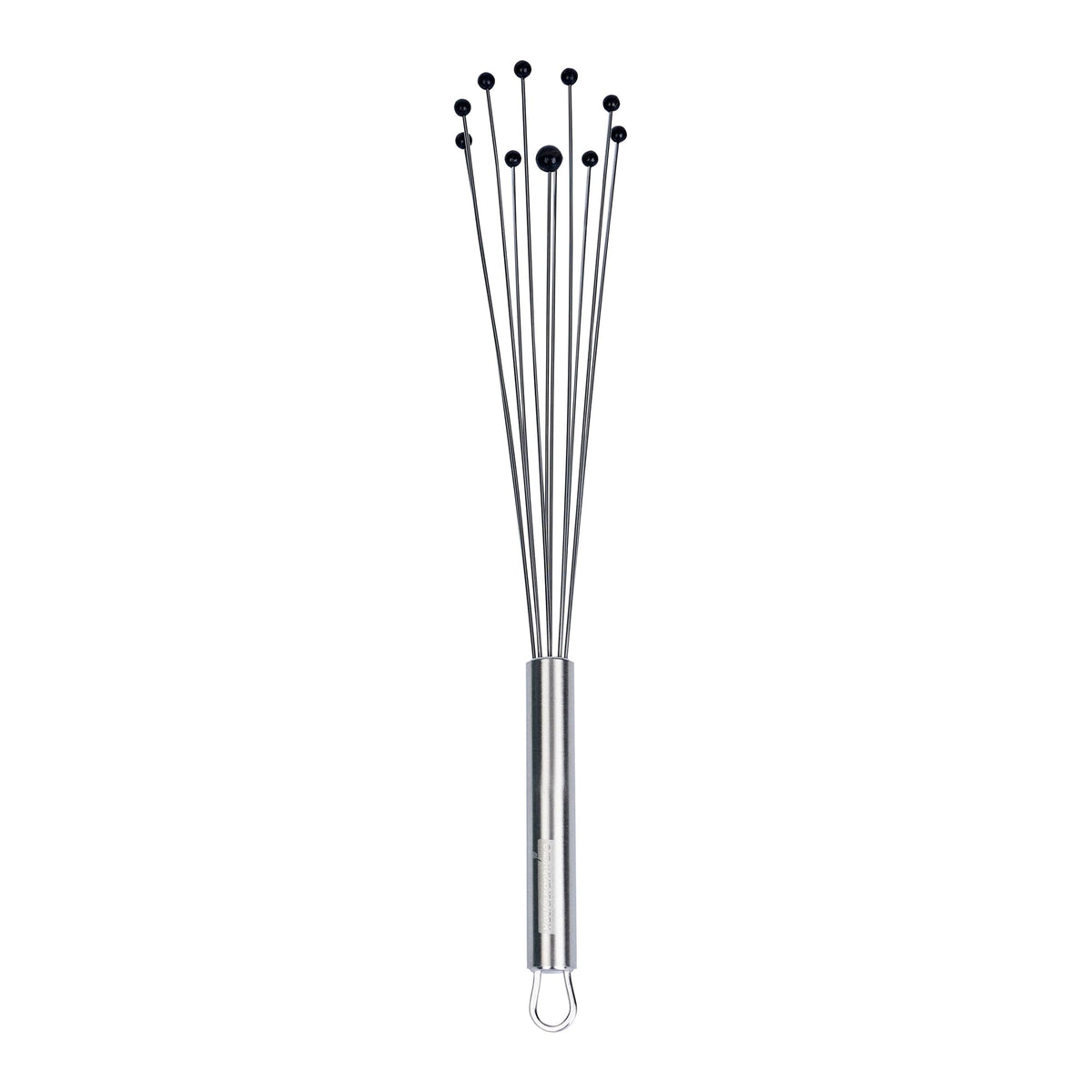 Restaurantware 12.5 in Stainless Steel Ball Whisk with Silicone Tips - German Standard Sauce & Gravy Whisk, Non-Scratch, Dishwasher Safe - Non-Stick Silicone Ball Whisk for Baking