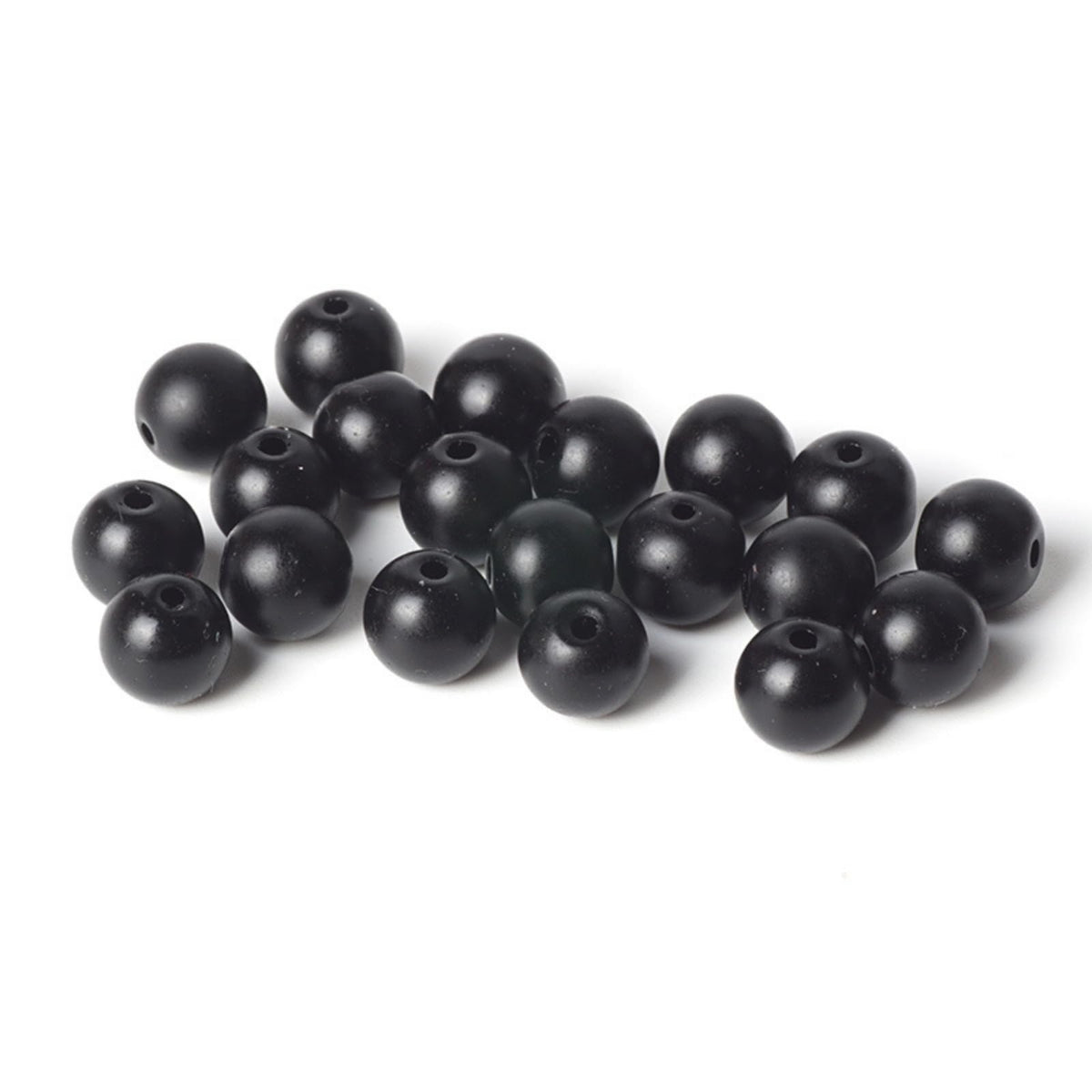 100Pcs Natural Stone 8mm Glass Black Matte Beads Round Loose Gemstone Energy Healing Beads Hole Size 1mm DIY Smooth Beads Jewelry Making