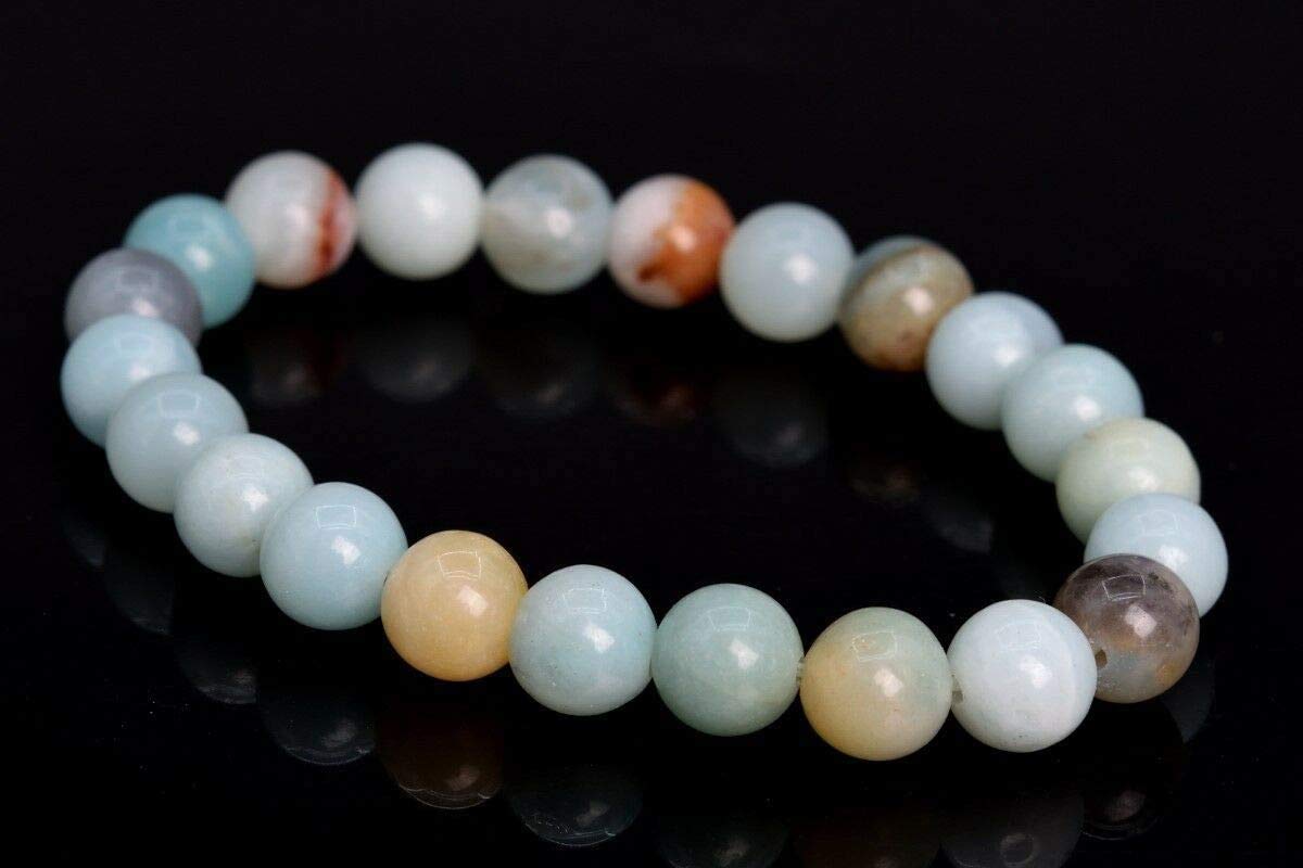 Avicrafts Amazonite Bracelets, Balance, Unisex, Yoga Chakra, Gemstone, Amazonite Jewelry Genuine natural stone, semi precious stone bracelet Gift