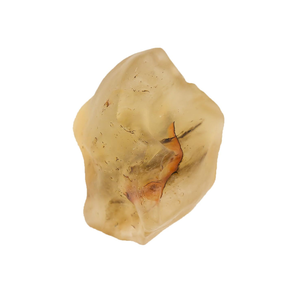 CRYSTALINES Natural Raw Libyan Desert Glass Tektite Stone, Genuine Libyan Gold Tektite Rough Stone, Wicca & Reiki Healing Crystals, Meteorite Gems Collector Specimen (30x23x18mm)