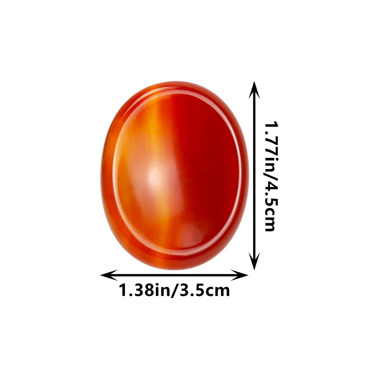 Namzi Carnelian Crystal Rock Worry Stones for Kids, Oval Palm Stone, Thumb Stone, Crystals and Healing Stones Quartz Bulk for Wicca, Reiki, Healing Energy, Chakra Stones, Witchcraft Supplies(1PCS)