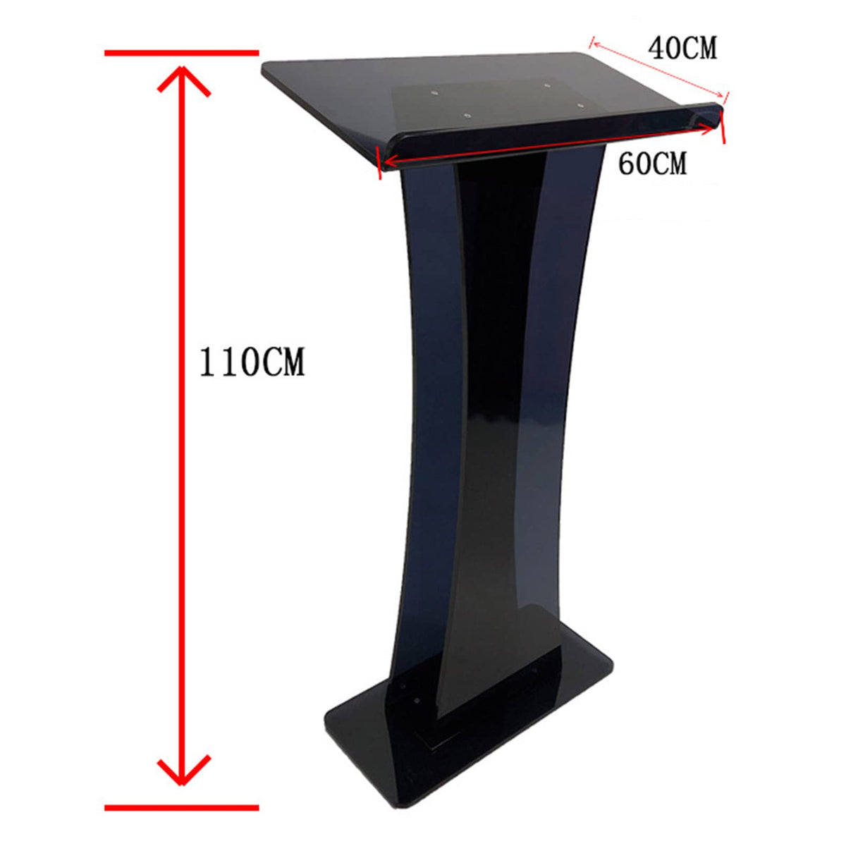BTZHY Lectern Podium Stand, Acrylic Pulpit Transparent Podium Church Wedding Podium School Stage Host Business Office Furniture Conference Display Stand