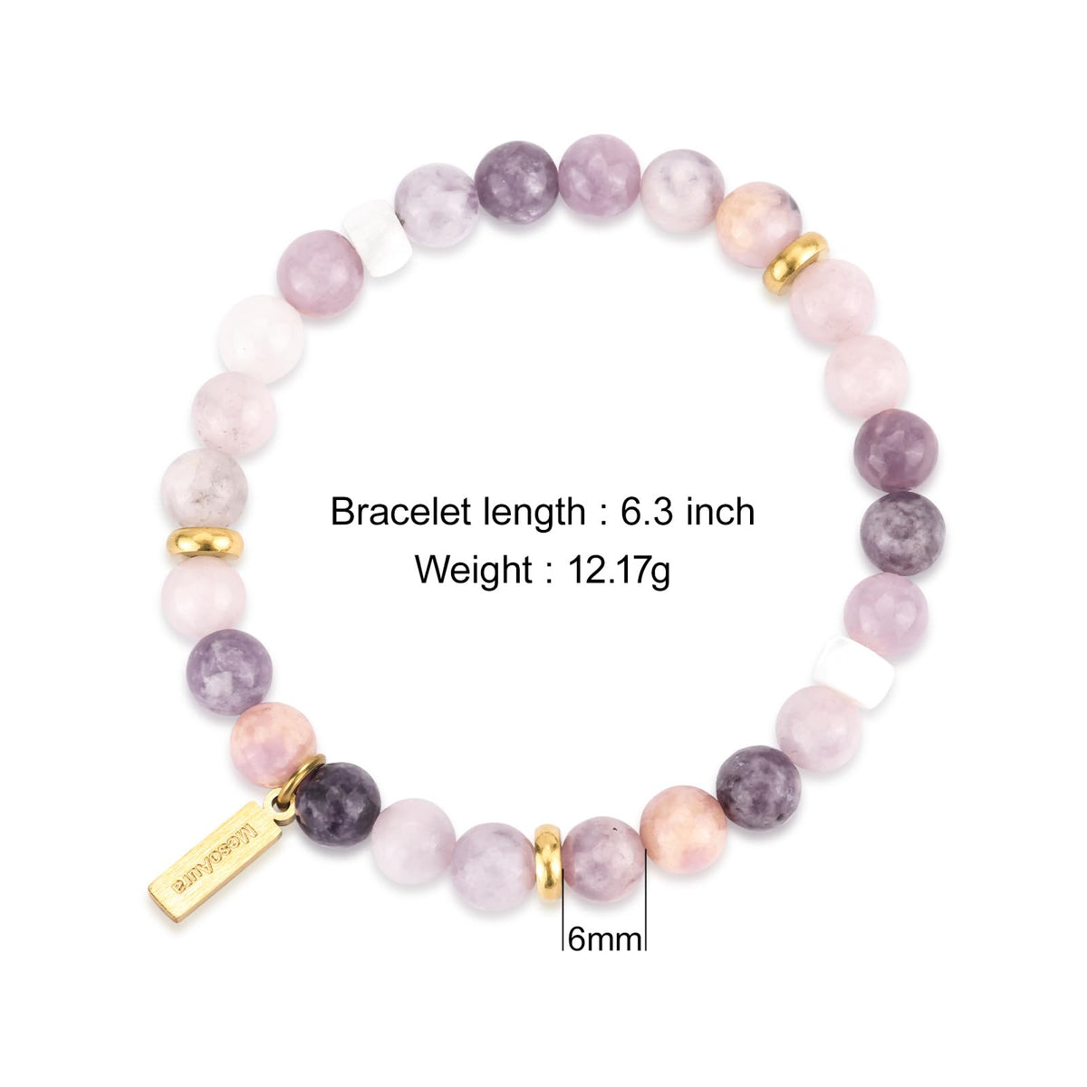 MesoAura Natural Garnet Bracelet – handmade Crystal Healing Jewelry for Women & Men – Root Chakra Balance, Vitality & Courage Energy Stone – Zodiac Capricorn Aquarius – Spiritual Gemstone Beaded Bracelet (Throat Chakra – Fluorite Aria bracelet)