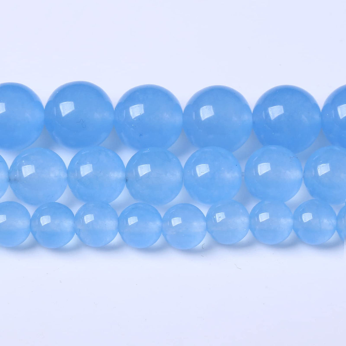 90PCS 4MM Aquamarine Chalcedony Stone Beads Natural Gemstone Bead Crystal Healing Energy Jewelry Making DIY 15 inches