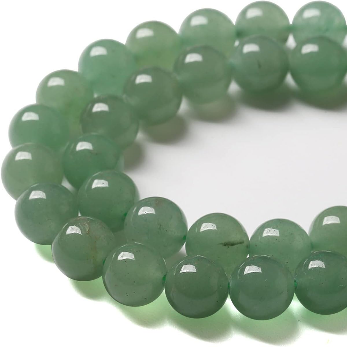 8mm Natural Green Aventurine Beads Round Gemstone Loose Beads for Jewelry Making 15"(45-48pcs/strand)