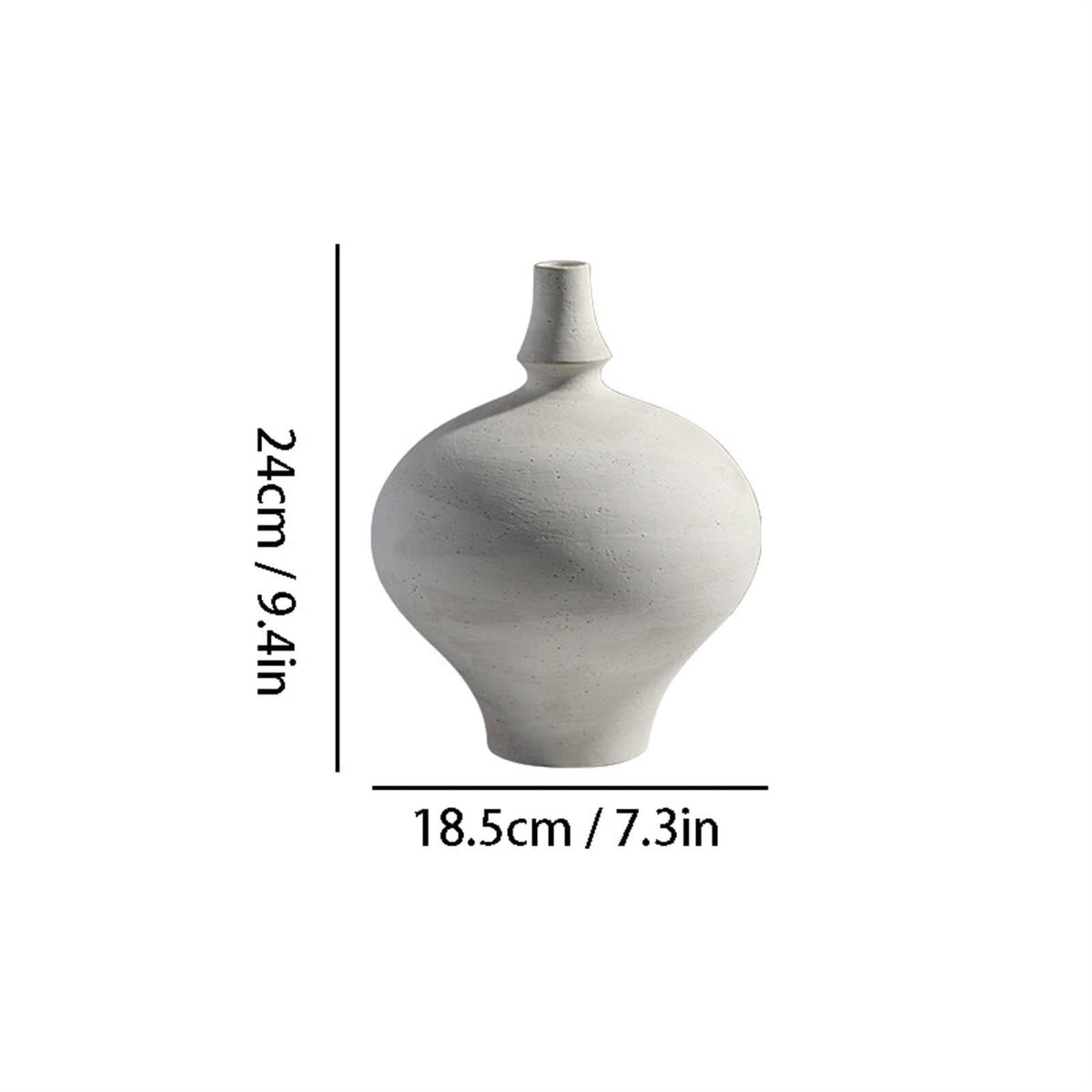 Large Ceramic Antique Stoneware Vase, Handcrafted Porcelain Flower Vase for Living Room, Bedroom, Office