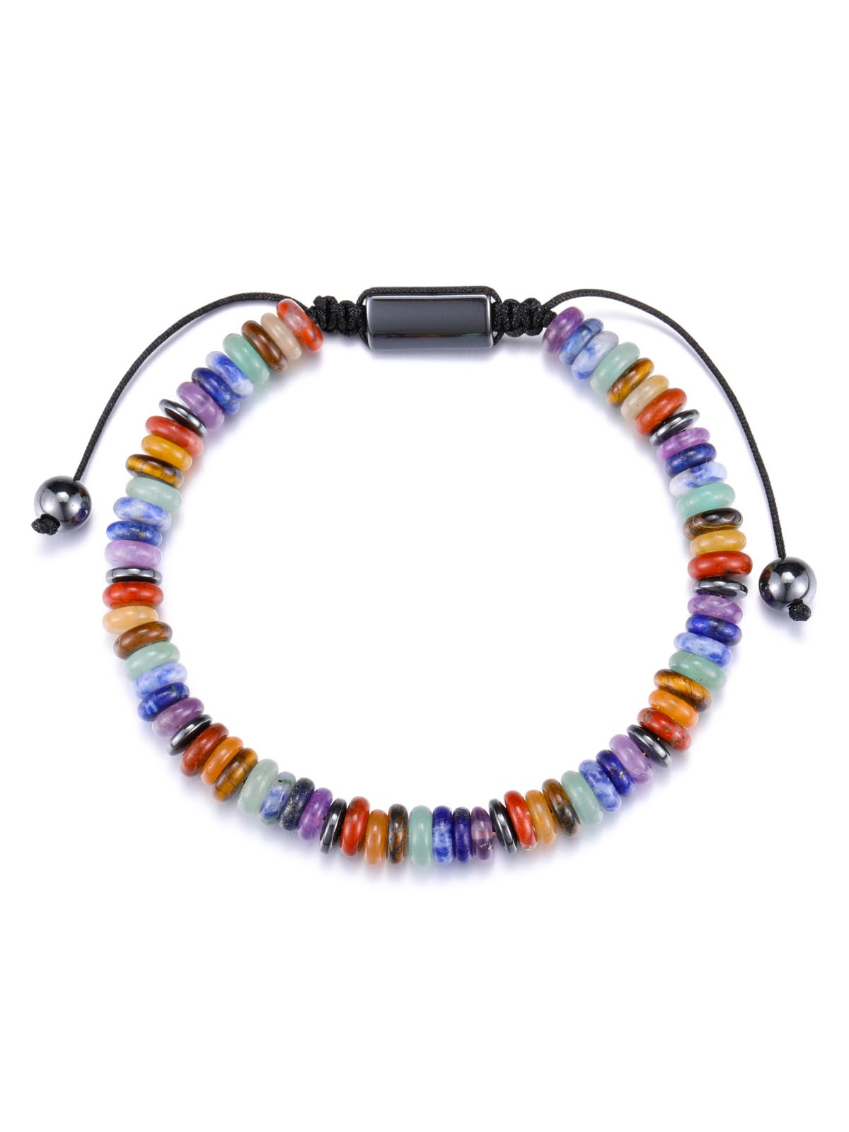 Top Plaza 7 Chakra Crystal Bracelet Natural Gemstone Beaded Yoga Meditation Bracelets Jewelry for Women Men Christmas Gifts