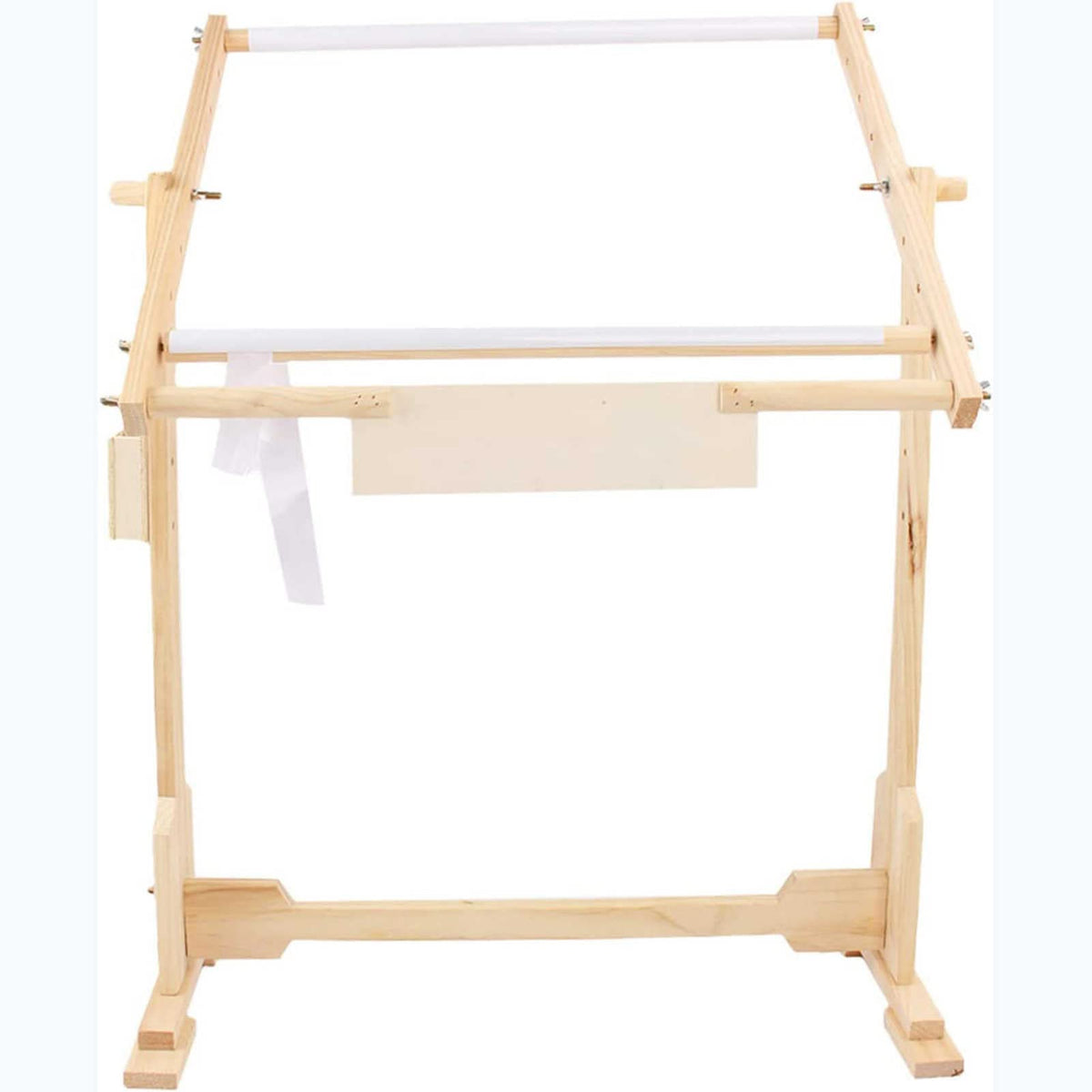 ELUKHT Adjustable Wooden Cross Stitch Frame Stand for Needlework and Embroidery, 360° Rotation, Floor Rack for Tapestry and 11CT Fabric.