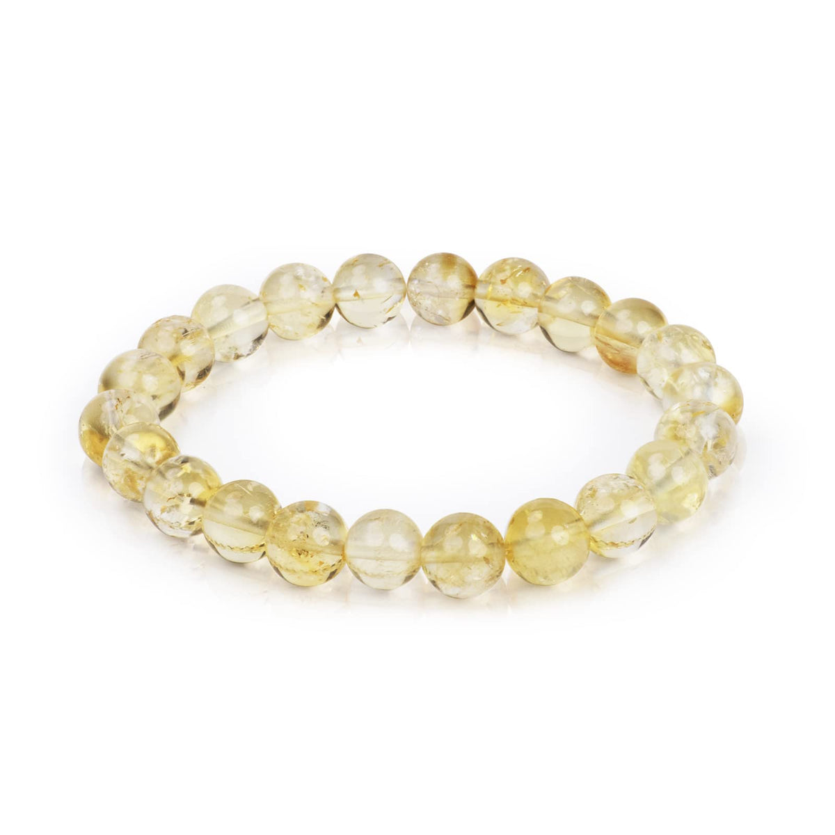 BOGDAN Handmade Natural Citrine Crystal Bracelet Chakra Healing Crystals Gemstone Beaded Stretch Yoga Bracelet 8mm Attract Wealth and Prosperity, Success, and all Good Things (Yellow)