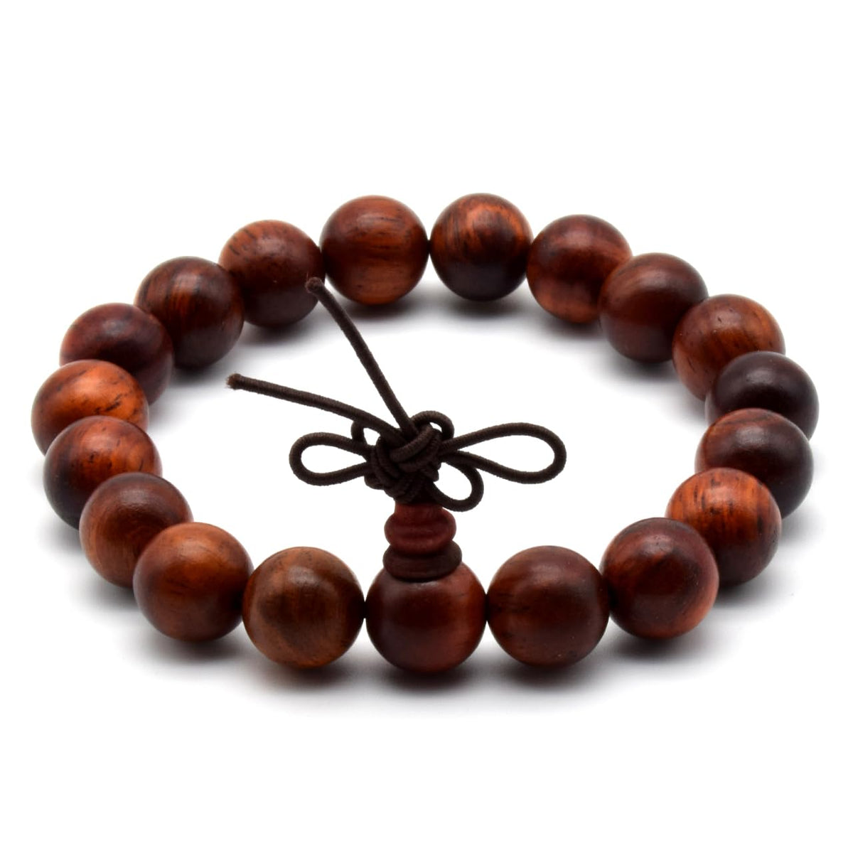 Zen Dear Unisex Natural Rosewood Prayer Beads Buddha Buddhist Prayer Meditation Mala Necklace Bracelet (10mm 19 beads)