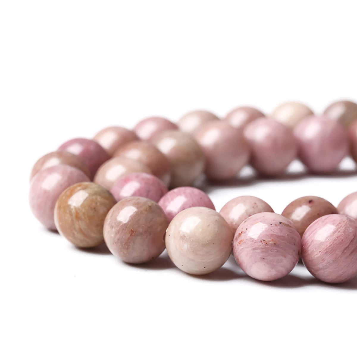 36PCS 10mm AAA Natural Pink Rhodochrosite Beads Stone Round Loose Beads for Jewelry Making DIY Bracelet Necklace 15 Inch,Energy Stone Healing Power (10mm, Rhodochrosite)
