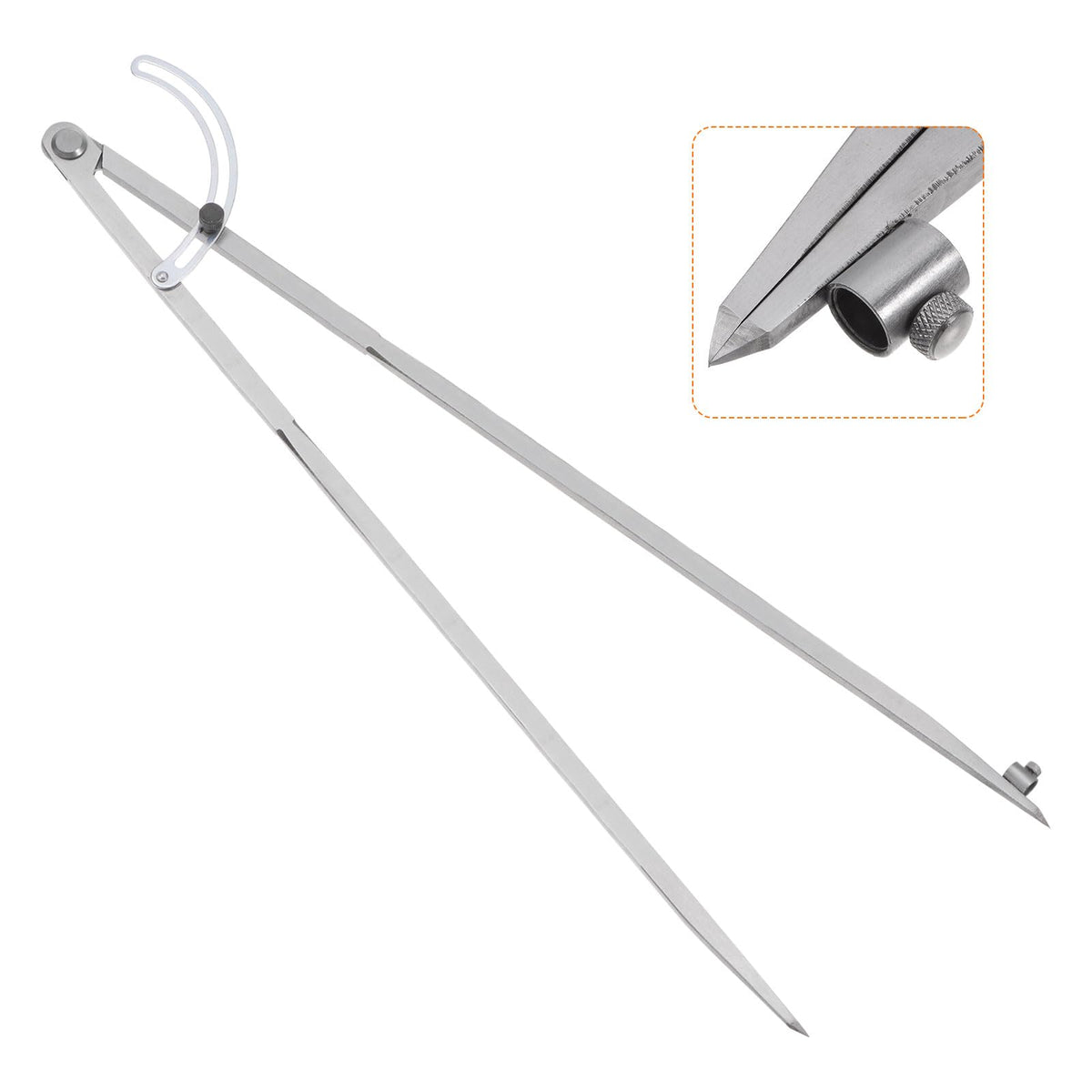 HARFINGTON Wing Divider Compass 24 Inch 600mm Adjustable Lockable Woodworking Compass with Pencil Holder for Metalworking Geometry Drawing Woodworking