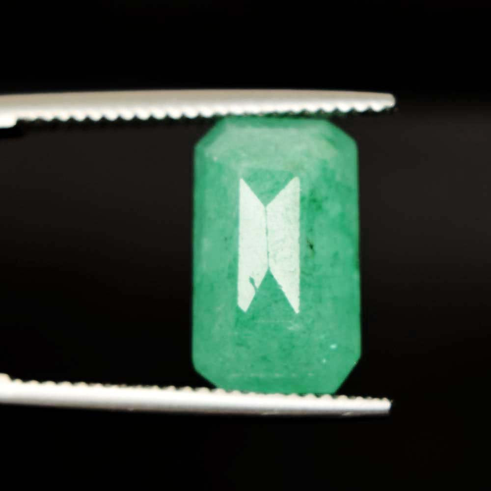 GEMHUB 7.20 Ct Certified Natural Beautiful Green Emerald - Ring Size Emerald Shape Green Emerald Gemstone B-7722