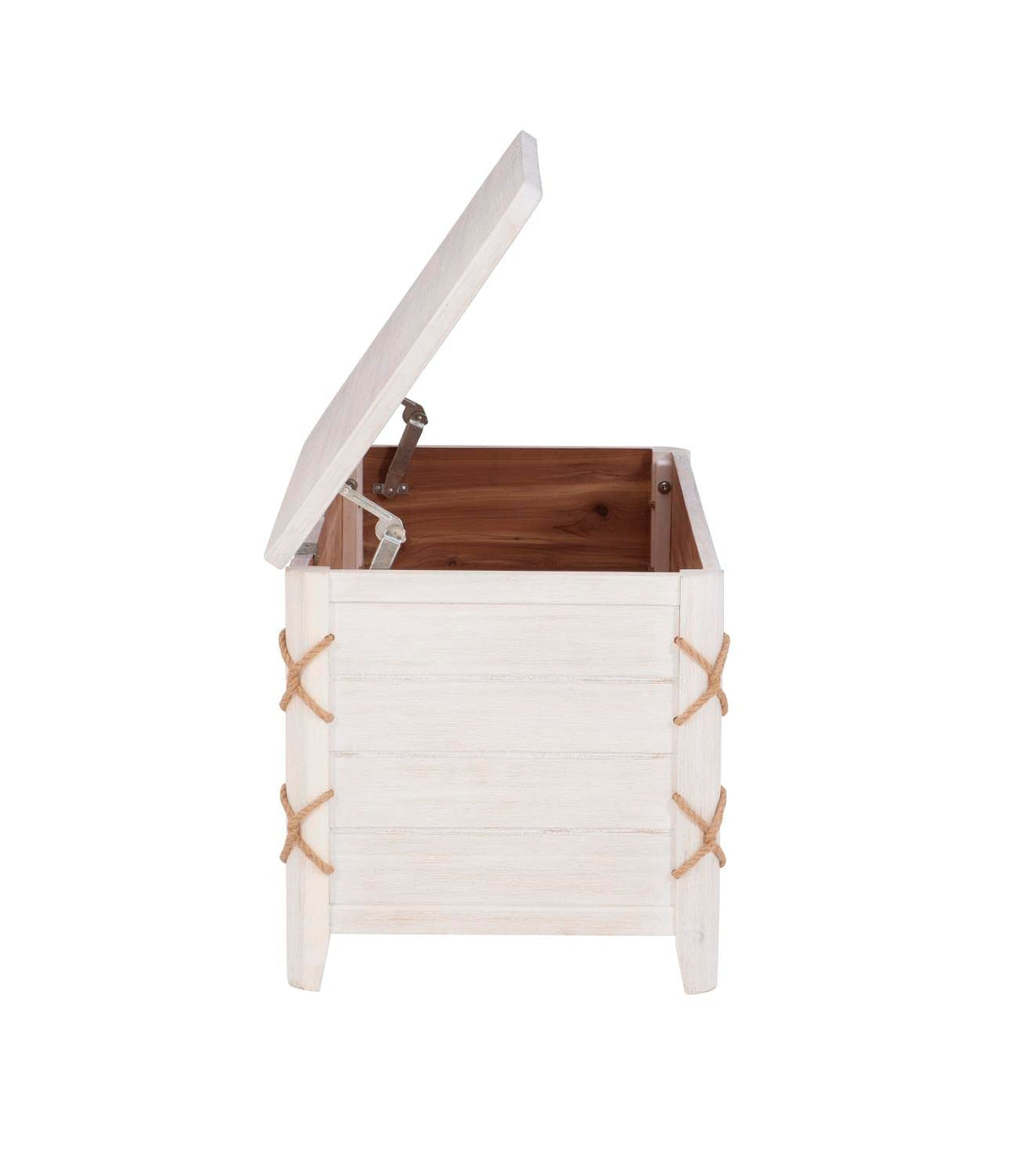 Linon Brosnan Rope Cedar Chest White
