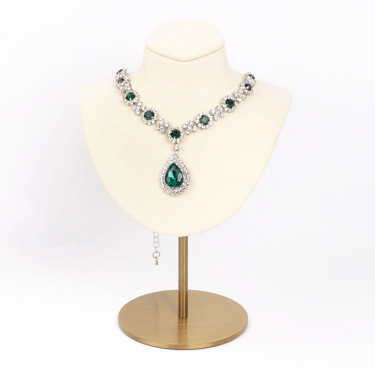 RQQM Necklace Display Stand For Selling Jewelry Display Stand with Stainless Steel Stand Necklace Holder Organizer Desktop Stand for Home Store Dresser-3.15''×4.72''×7.48''