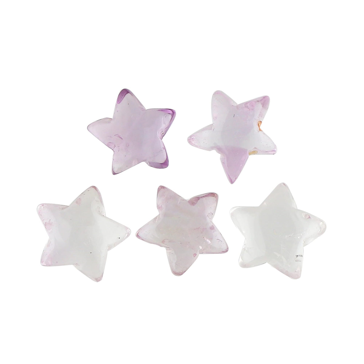 CRYSTALINES 5pcs, Wholesale Natural Amethyst Gemstones, Bulk Star Shape Stones, Assorted Loose Supply, DIY Craft-Jewelry Making, Chakra Healing Crystals, Gem Collection, 8-10mm