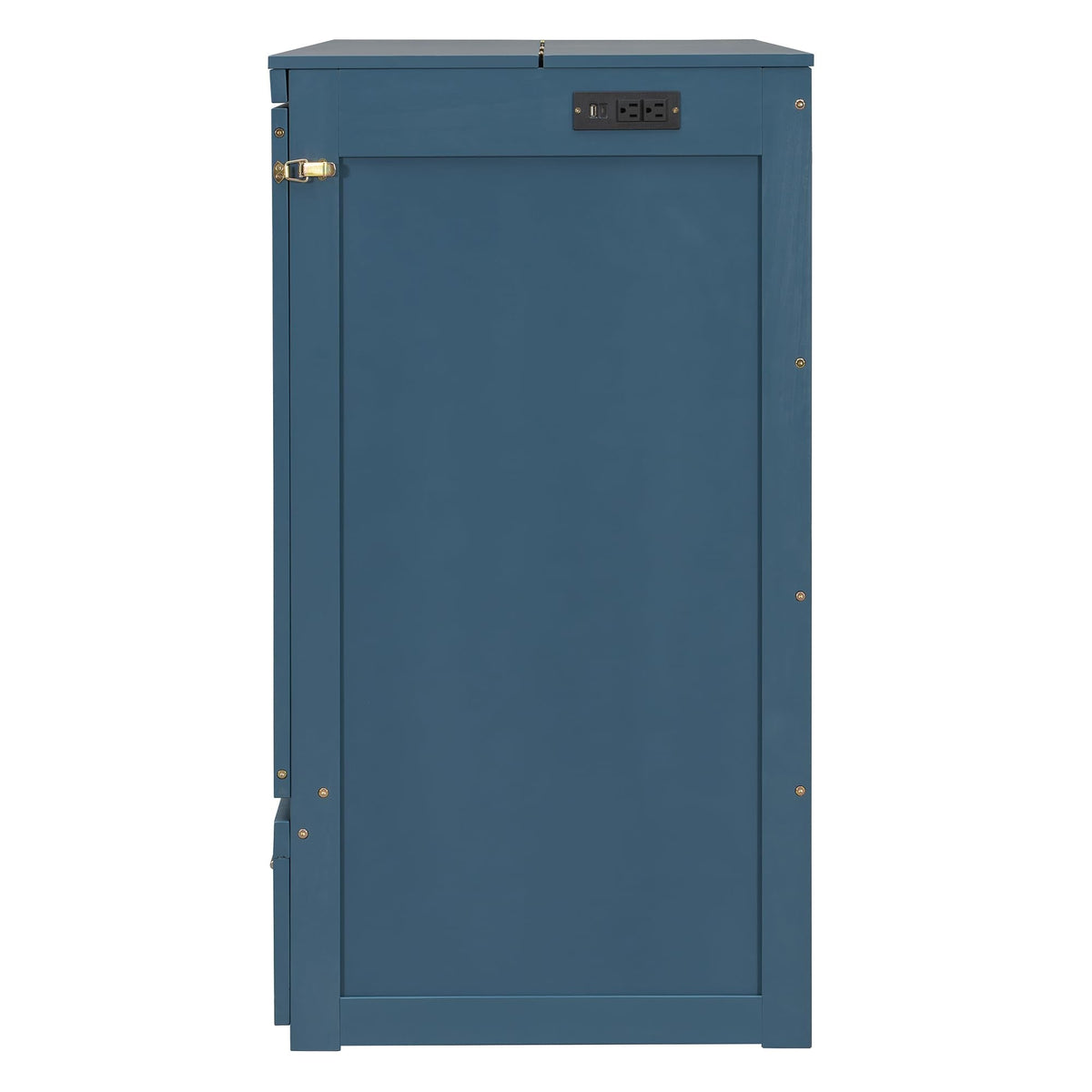Merax Queen Size Murphy Cabinet Bed with Storage Drawers, Wall Murphy Bed with a Set of Sockets & USB Ports, Folding Platform Bed for Small Room