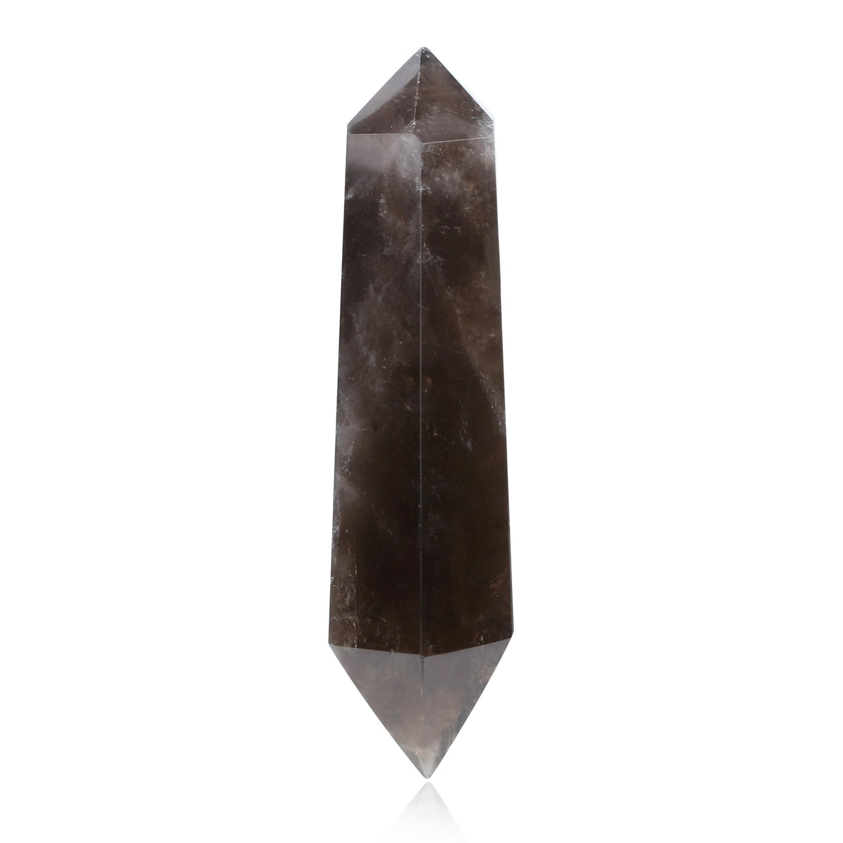 YATOJUZI 3.5" Healing Crystals Wand Smoky Quartz Hexagonal Crystal Points Natural Crystals and Healing Stones Large for Meditation Divination Reiki Energy Balancing 1PCS