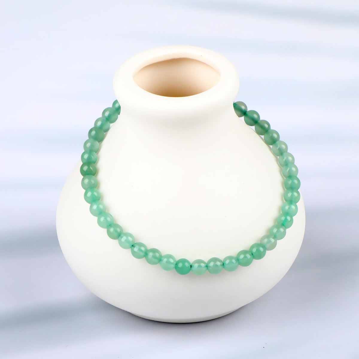 LPBeads Handmade Natural Gemstone Stretch Elastic 4mm Green Aventurine Bracelet Healing Crystal Round Stone Beads Jewelry Gifts for Women Men