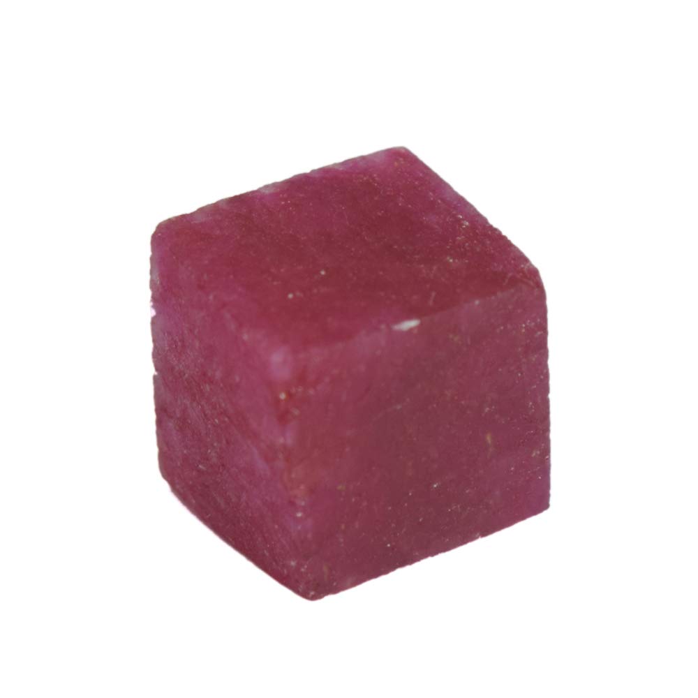 A High-Grade Ruby Cube 15.00 Carat Healing Stone, Natural Faceted Red Ruby Cube Healing Loose Gemstone DY-823