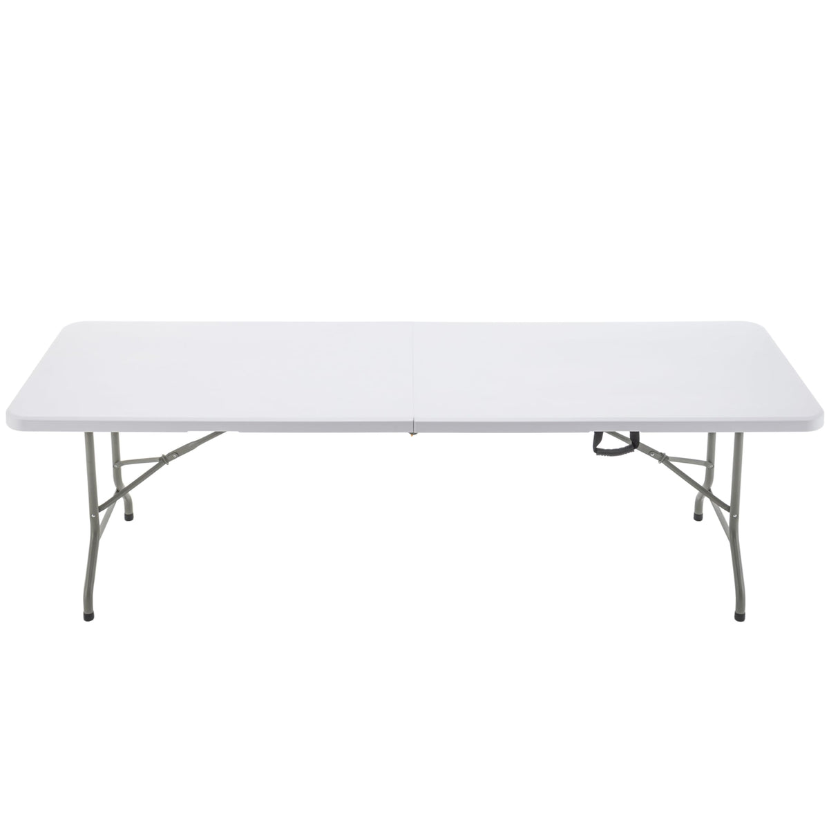 BTEXPERT Set of 5, 8-Foot - 96" Long White Plastic Folding Table Portable 30" Wide, 29" High, Indoor Outdoor Events Banquet Dining Party Patio