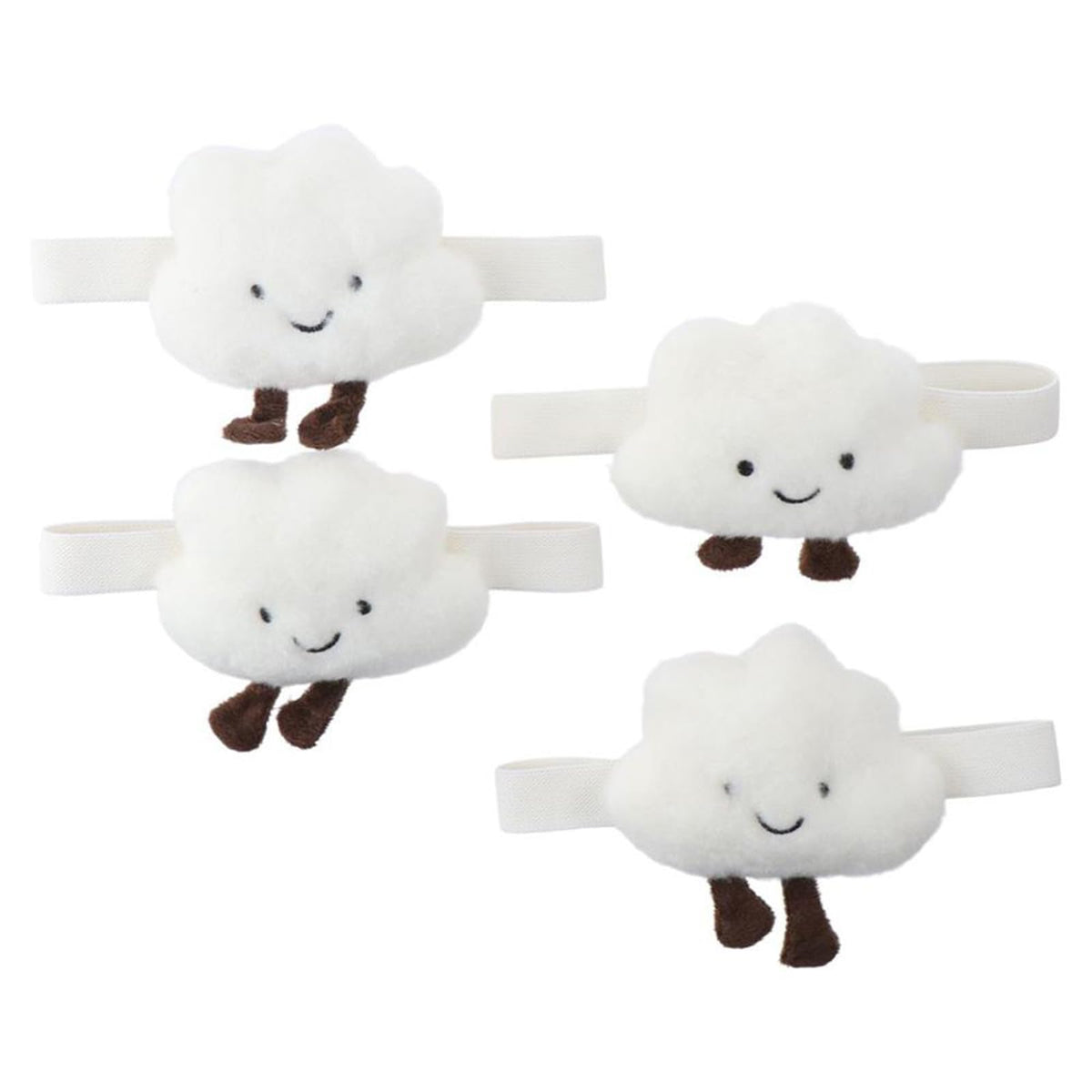 couponhub 4 Pcs Cloud Shape Cute Curtain Tieback, Simple and Elegant Elastic Rope Buckle for Baby Kid Girls Living Room Bedroom Nursery Decor Home Office Decorative