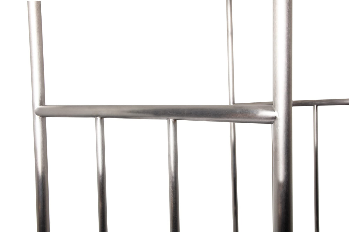 Wholesale Hotel Products Stainless Steel Luggage Cart – 800lb Capacity – Bellman Cart w/ 6” Air Filled Tires & Gray Carpet, for Hotel, Resorts, Condos, Commercial Use (Value Valet Series)